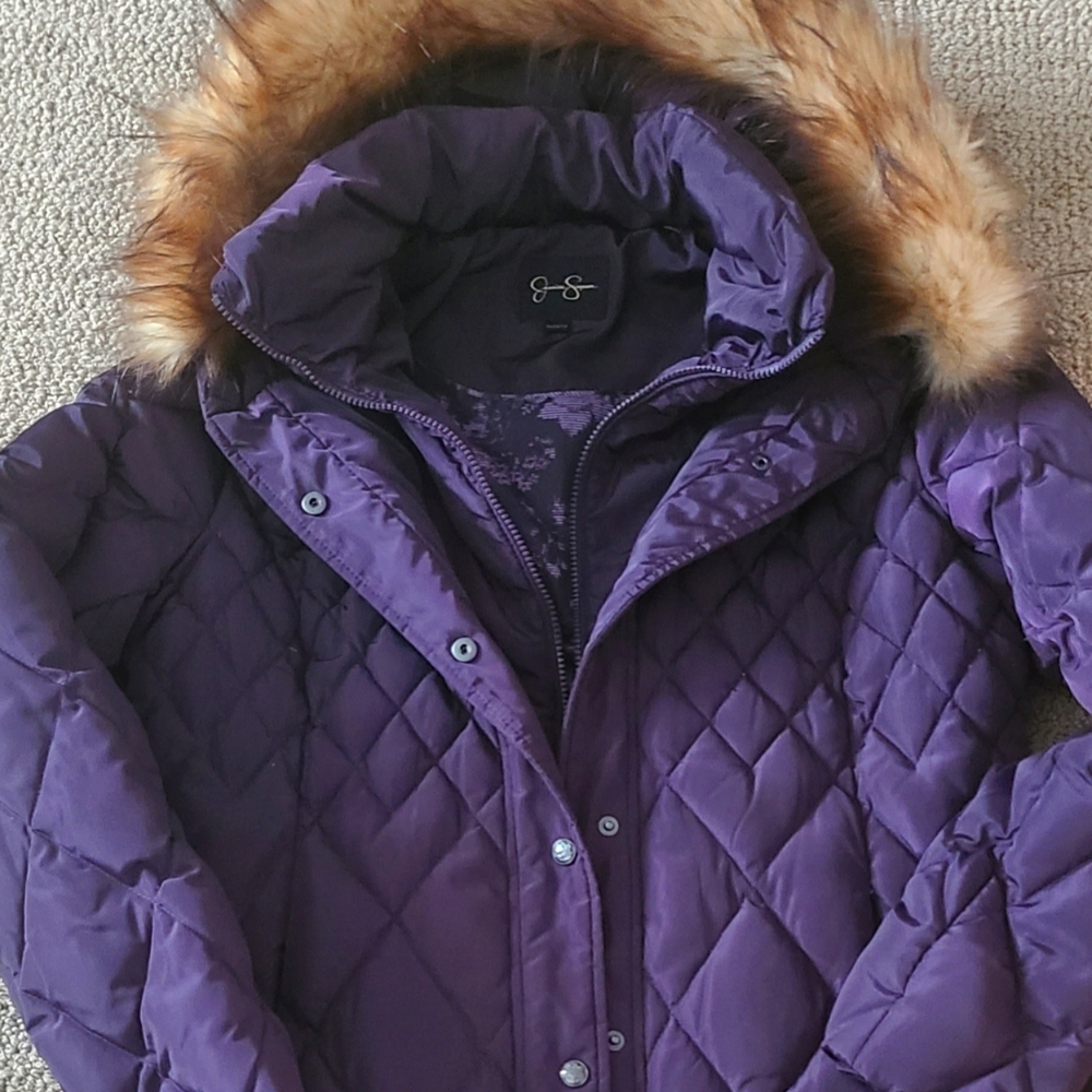 XLg Women's Jessica Simpson PLUM Puffer Winter Coat